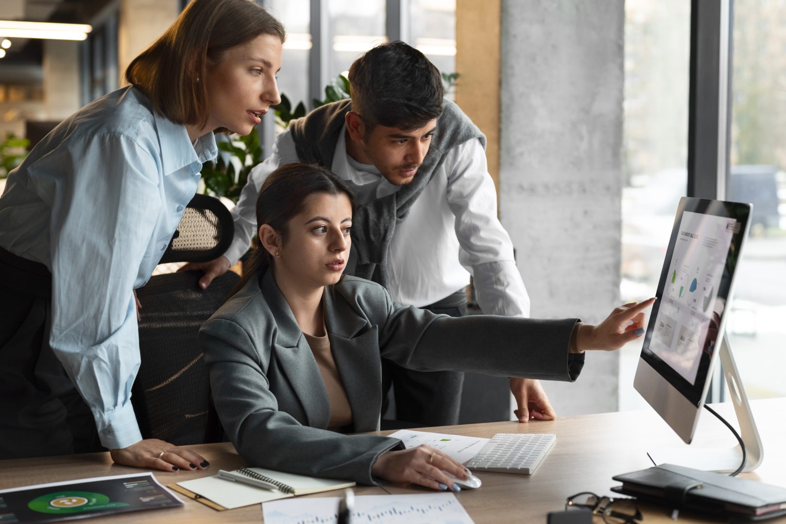 Business leaders planning technology strategy and digital transformation